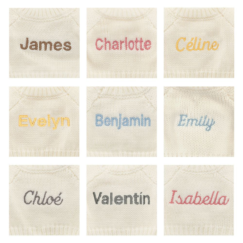 Blossom Beige Bunny 'Petal' with Personalised Cream Jumper