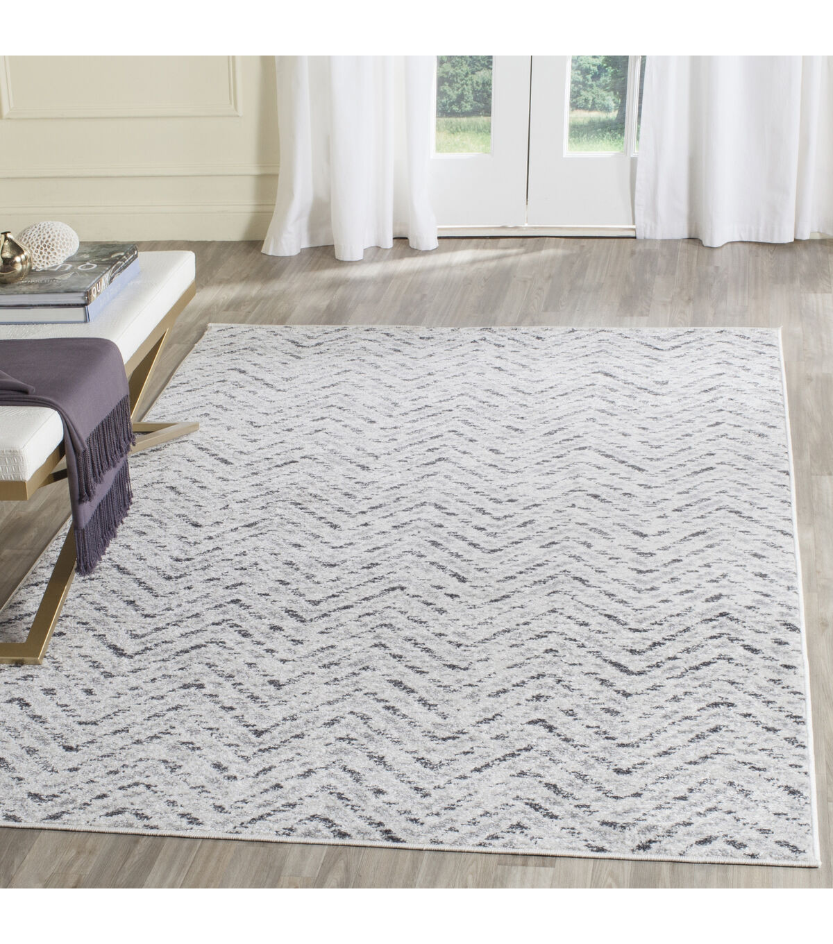 Safavieh Adirondack 104 Ivory / Charcoal 3' X 5' Sm. Rectangle