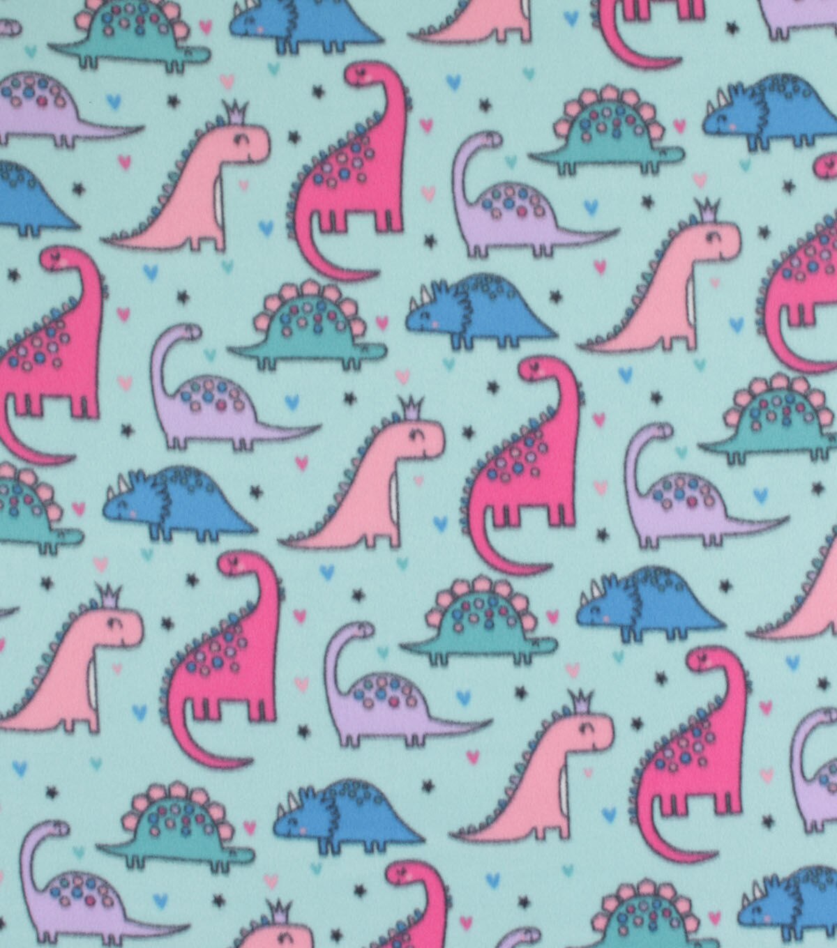 Smiling Dinos Blizzard Fleece Fabric