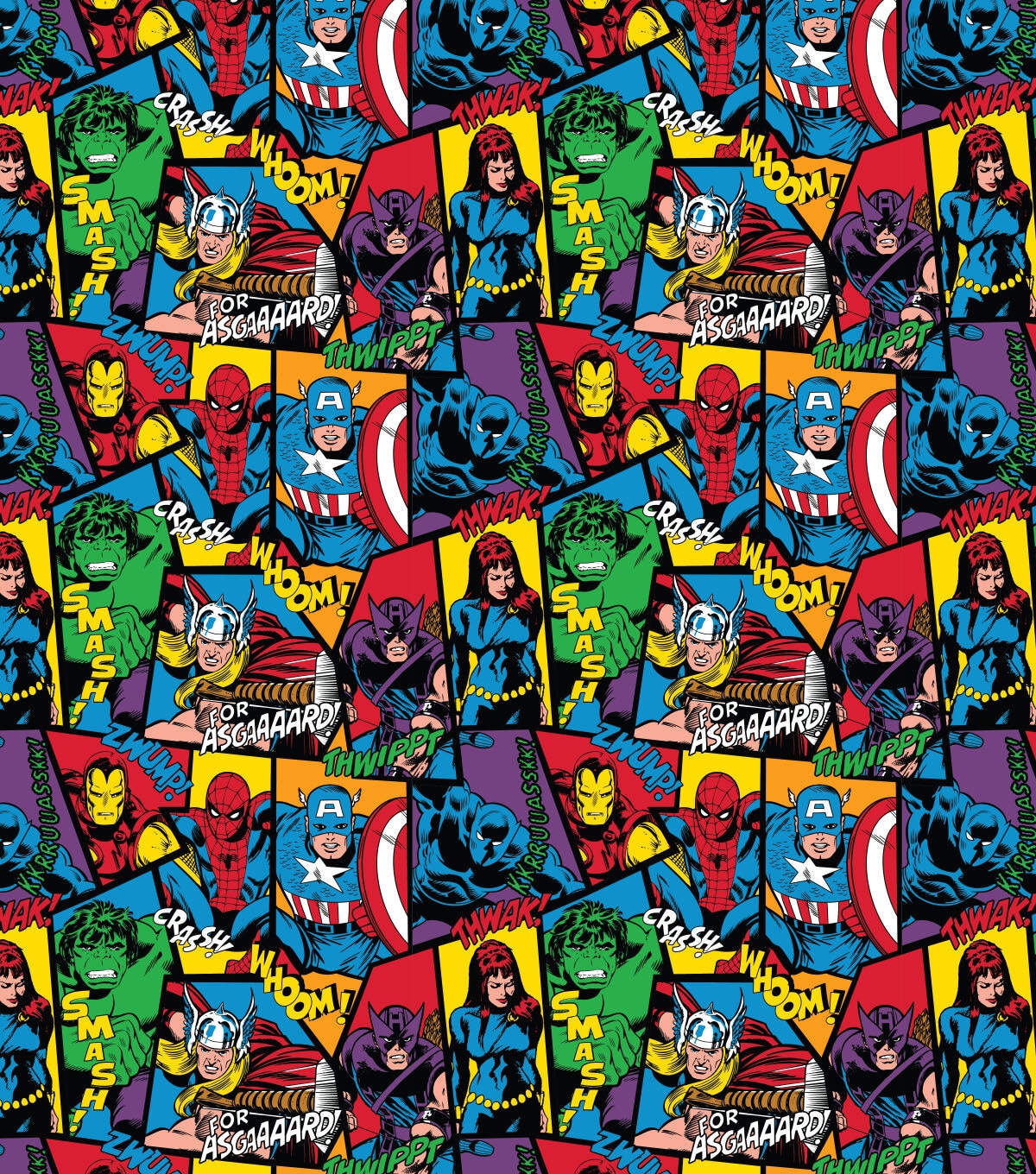 Marvel Comic Frames Pop Culture Cotton Fabric