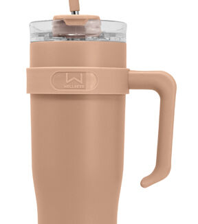 40oz White Tumbler With Straw