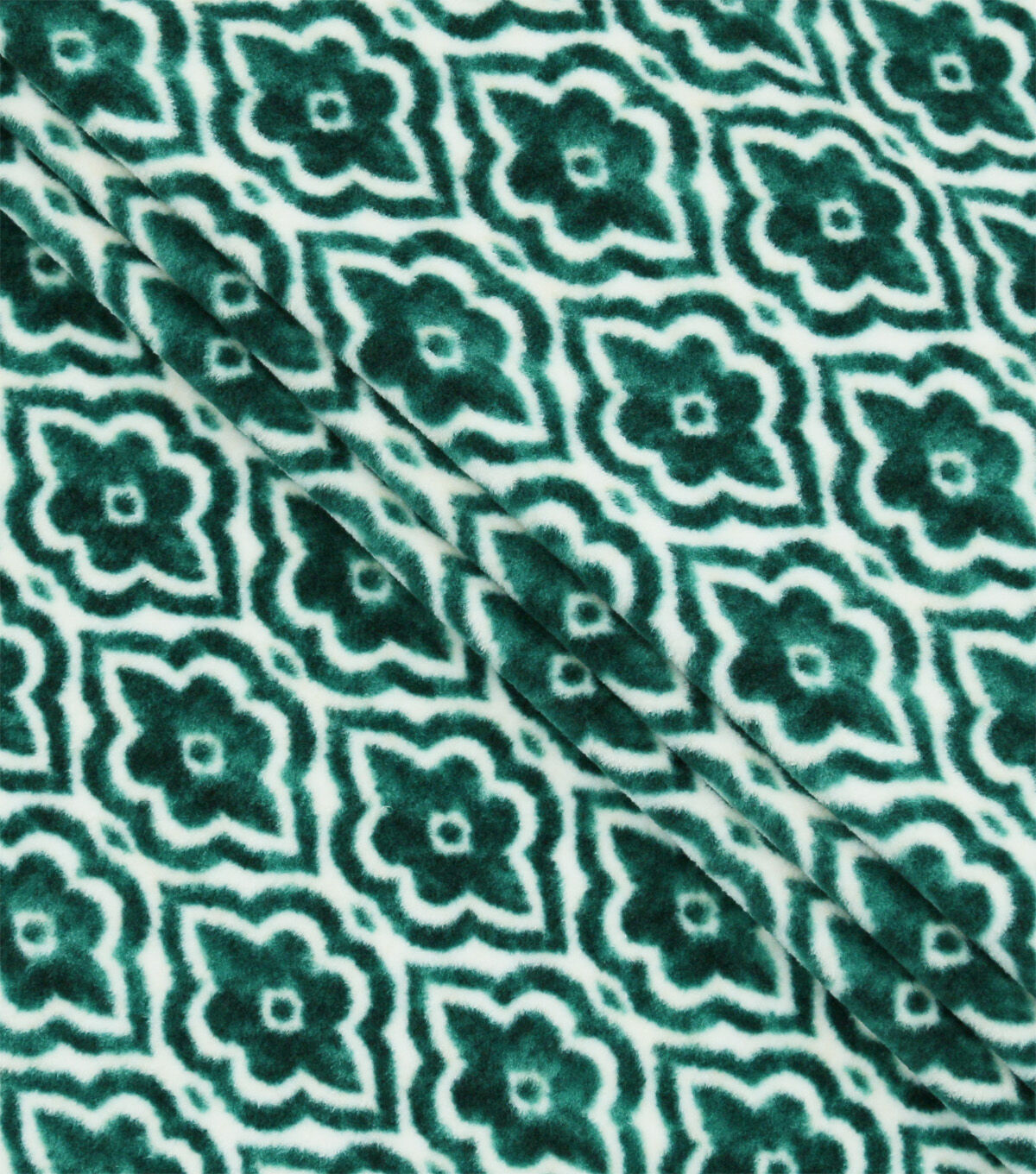 Green Ikat Luxe Fleece Fabric