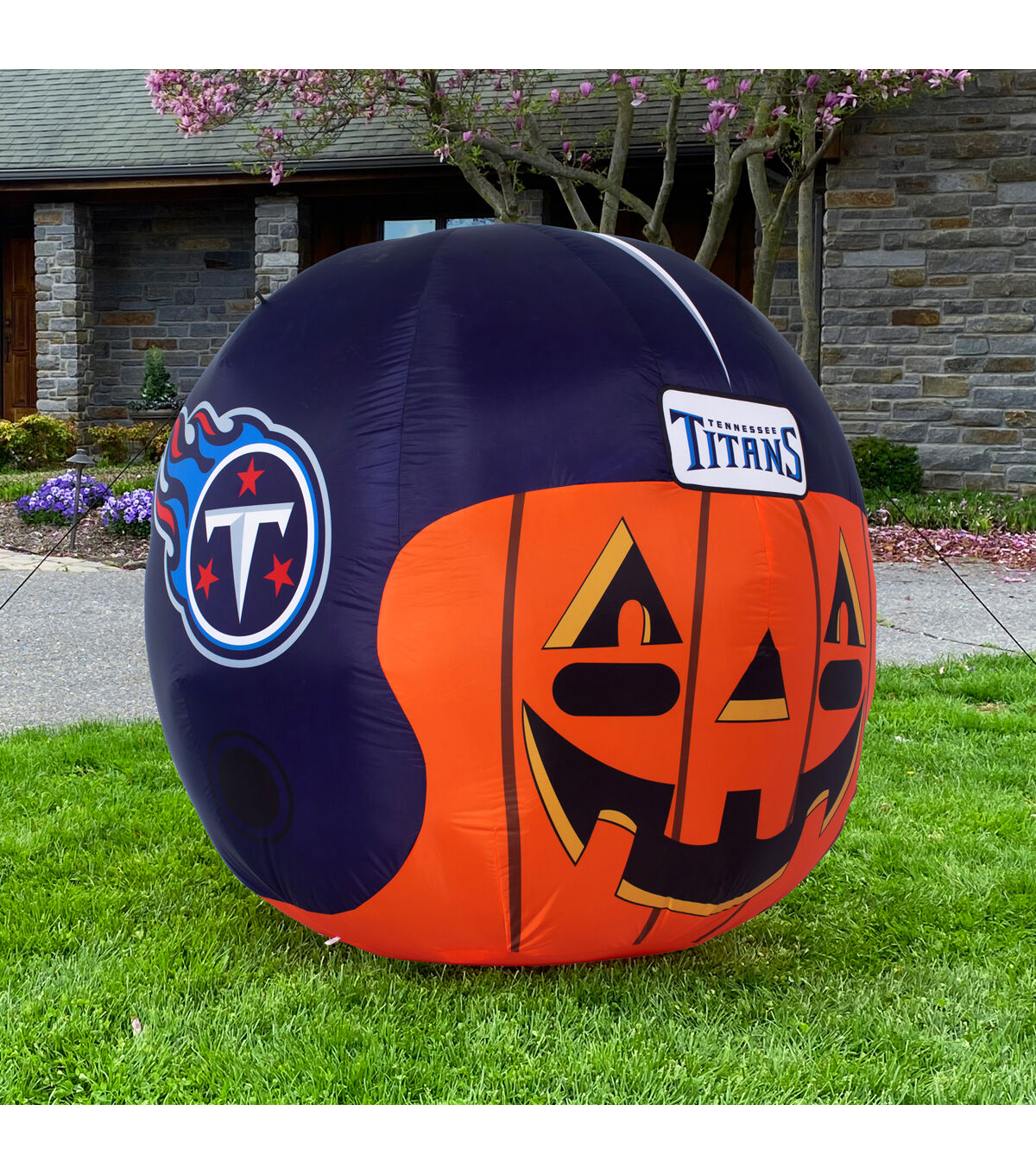 Sporticulture 4' NFL Tennessee Titans Inflatable Jackolantern Helmet