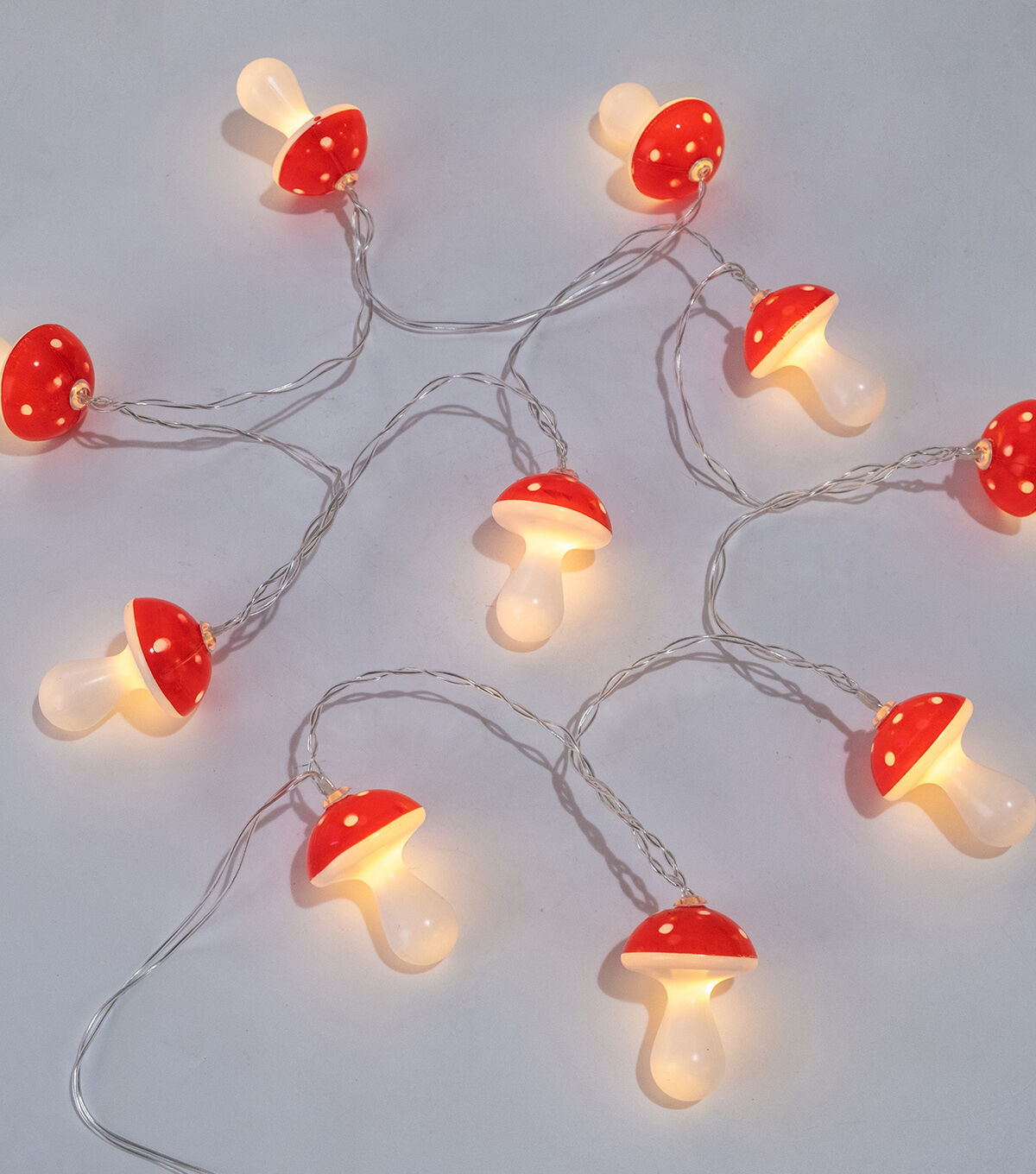 8' Summer Red Mushroom String Lights by Place & Time