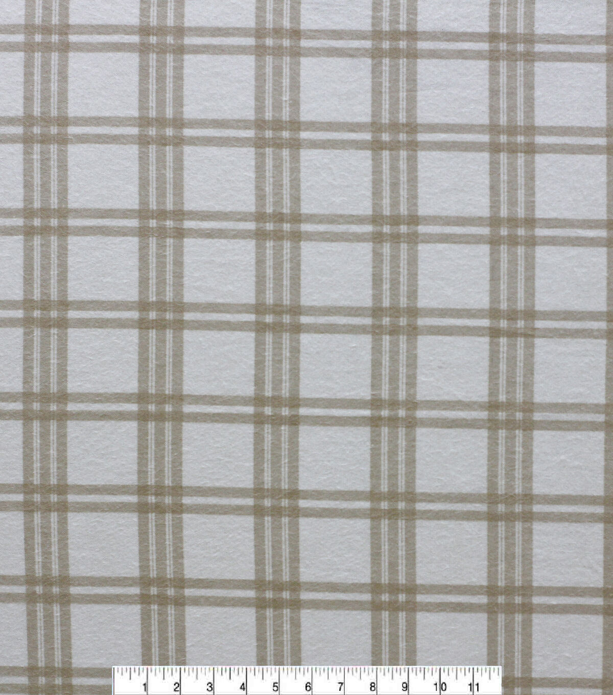 Plaid Cream Super Snuggle Flannel Fabric