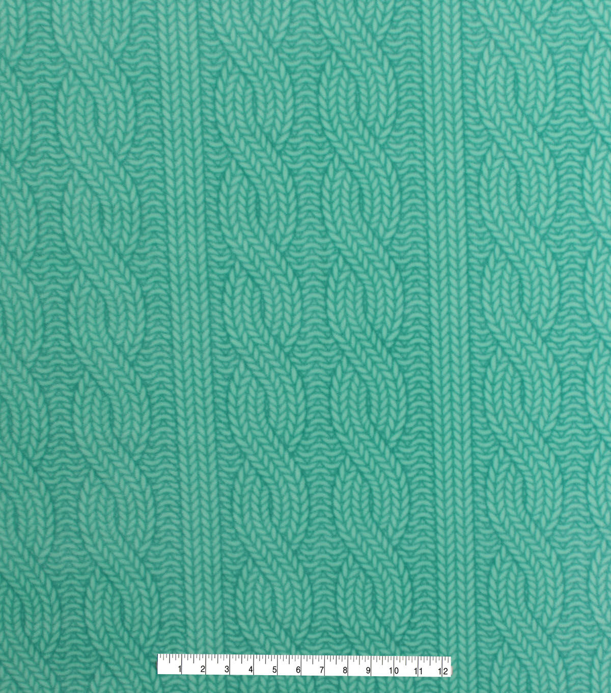 Mint Cable Knit Anti Pill Fleece Fabric