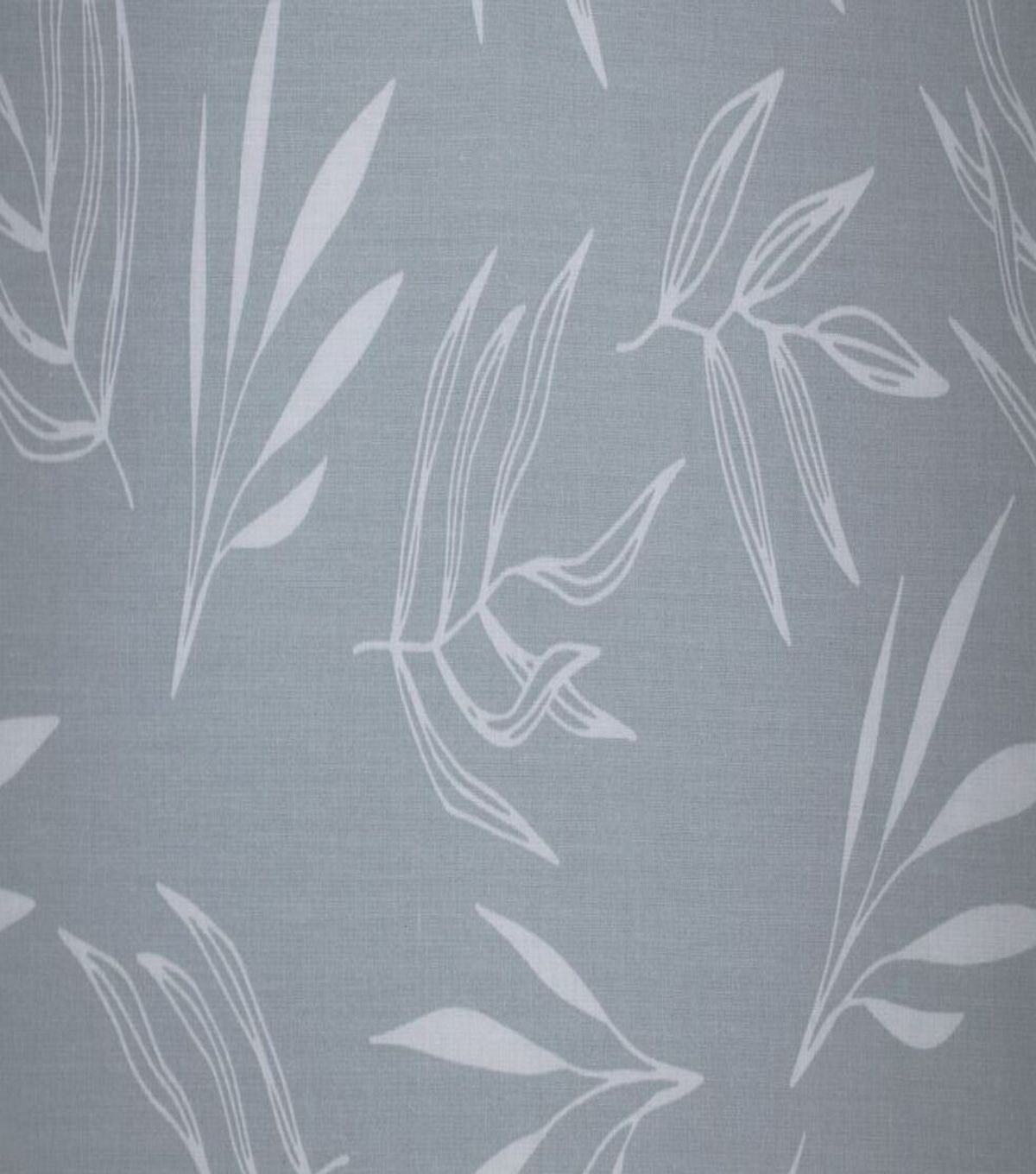 White Leaves on Gray Quilt Cotton Fabric by Quilter's Showcase