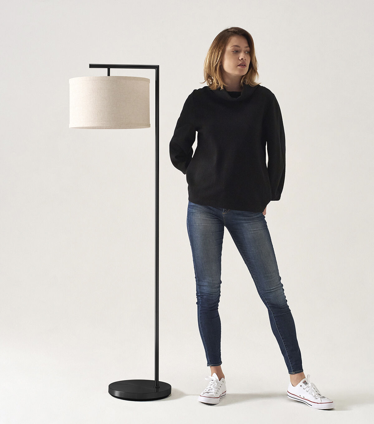 Brightech Montage Modern LED Floor Lamp - Black