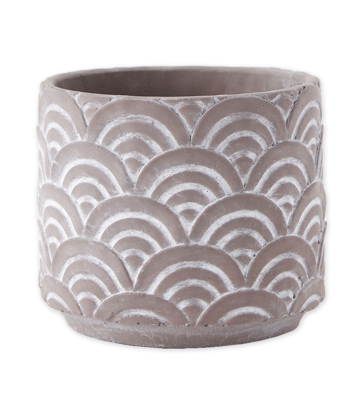 Zingz & Thingz 2ct Multi Size Scallop PatternCement Flower Pots