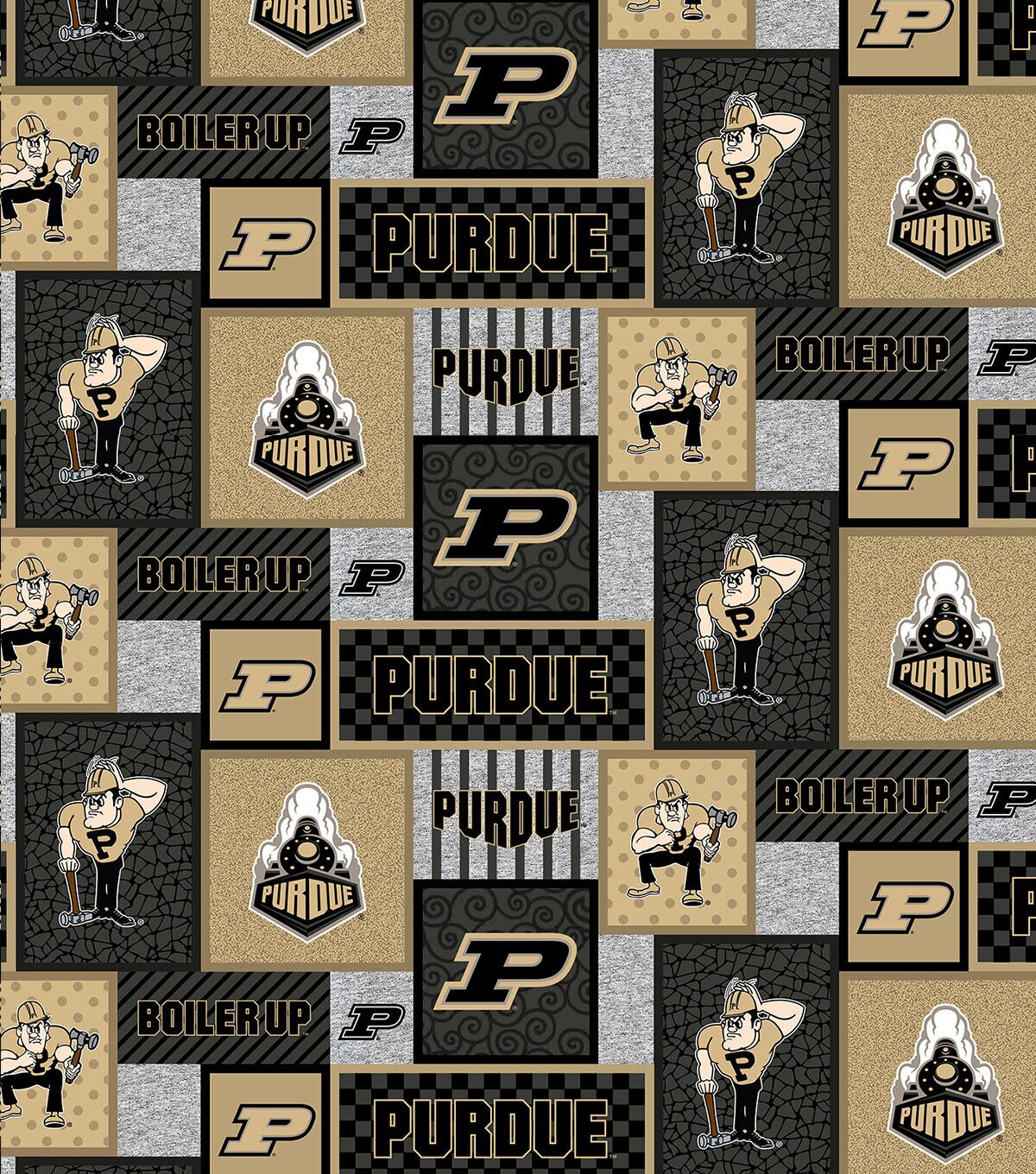Purdue University Boilermakers Fleece Fabric College Patch
