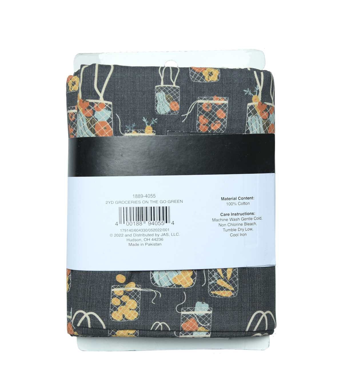 Groceries On The Go Green Novelty Cotton 2 Yard Precut