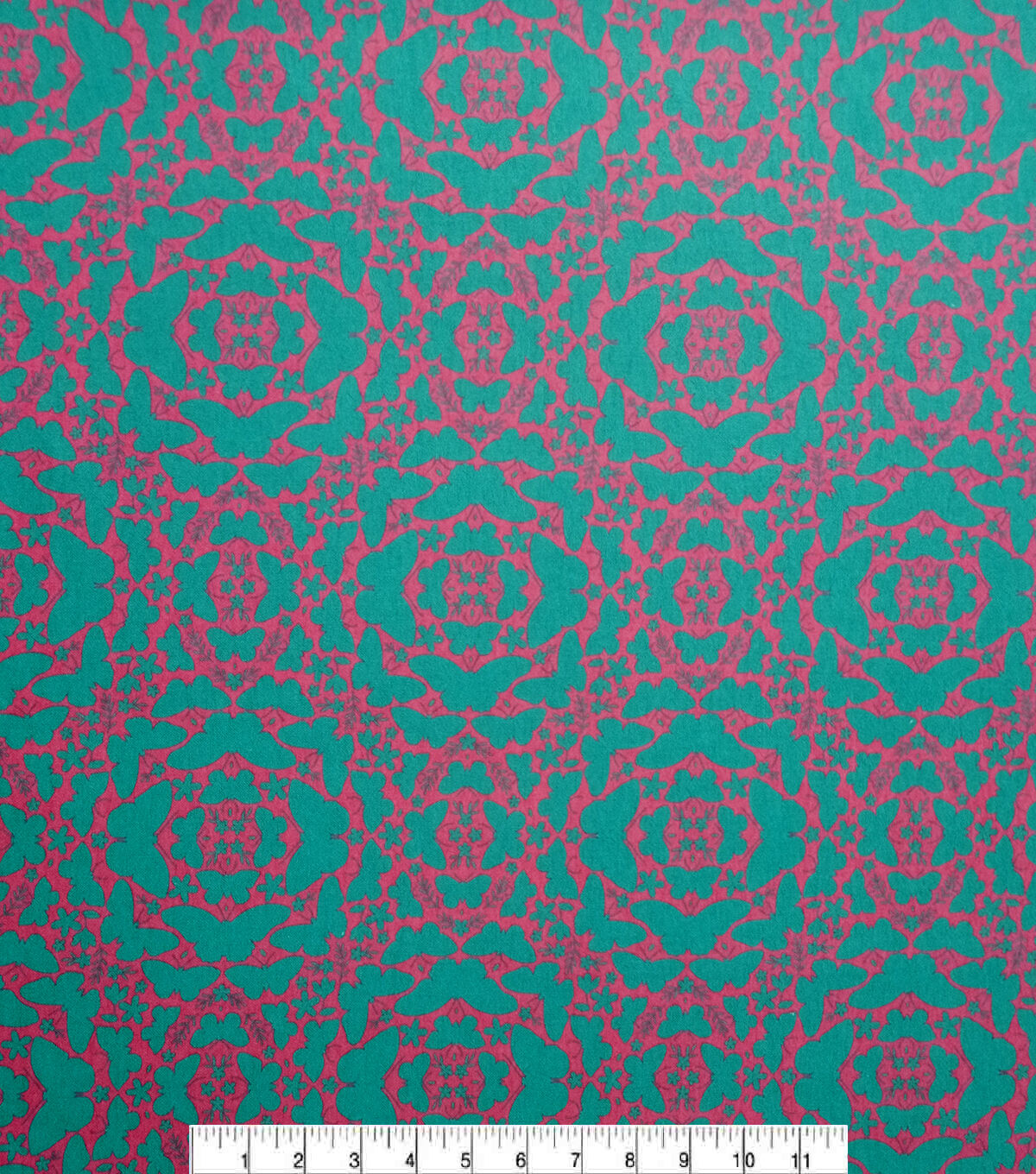 Pink & Blue Mirrored Butterflies Super Snuggle Flannel Fabric