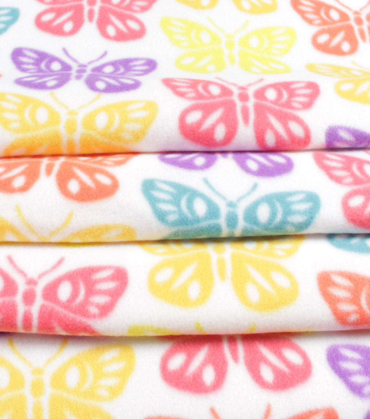 Multi Butterfly Lines Blizzard Fleece Fabric