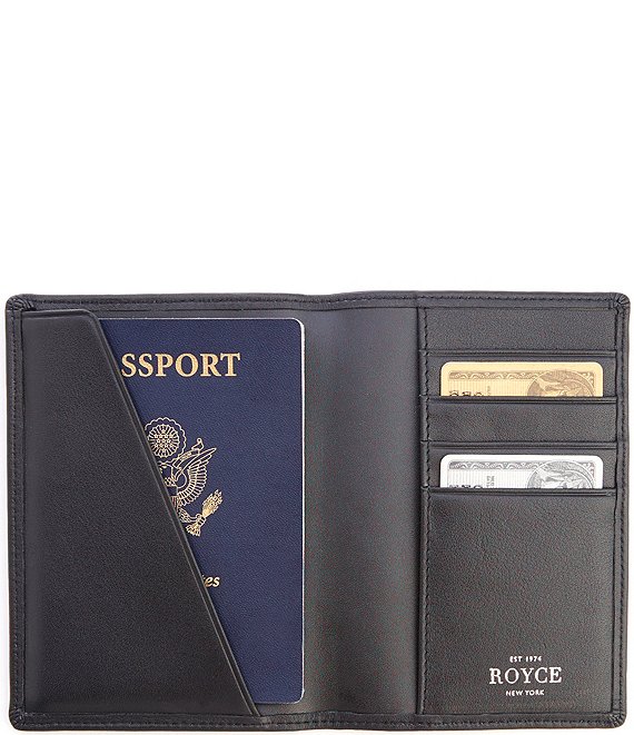 RFID Blocking Leather Passport Wallet