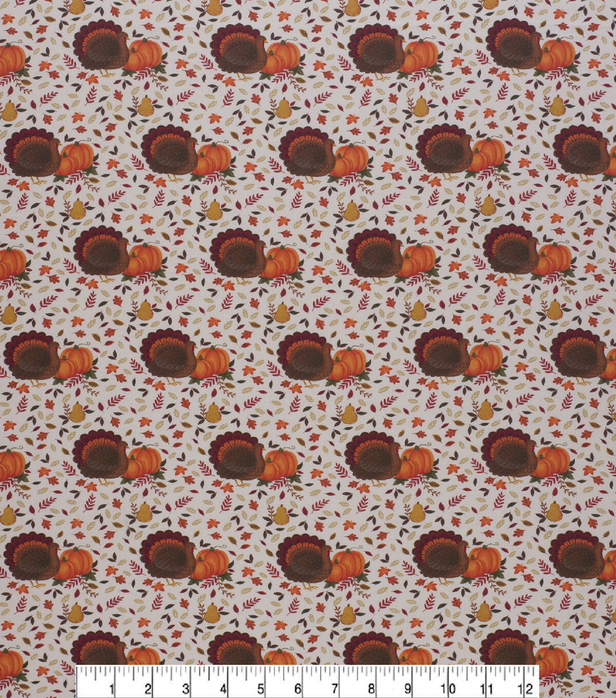 Turkeys & Pumpkins Harvest Cotton Fabric