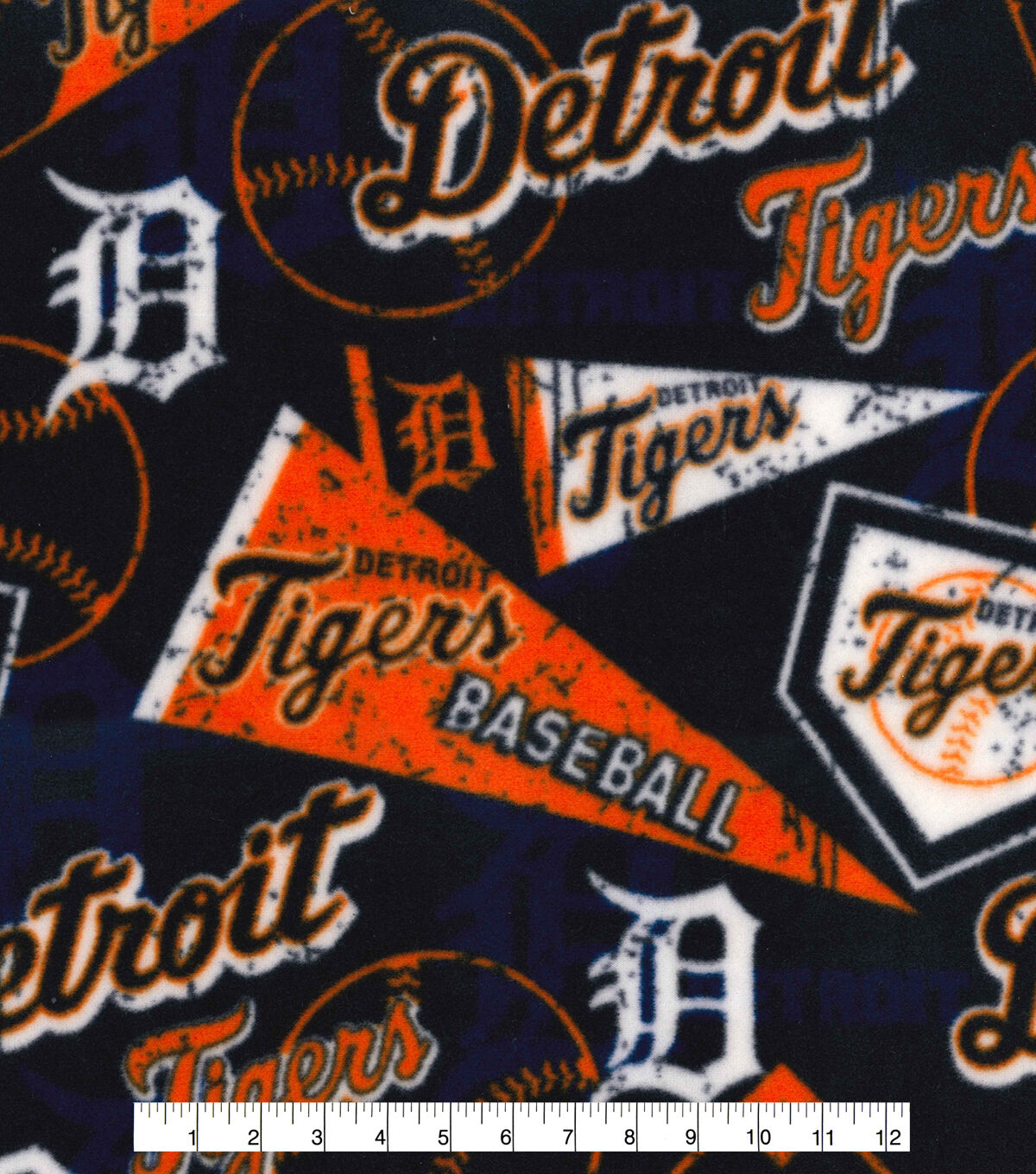Fabric Traditions Detroit Tigers Fleece Fabric Vintage