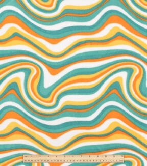 Women's Empowerment Geometric Swirls Anti Pill Fleece Fabric