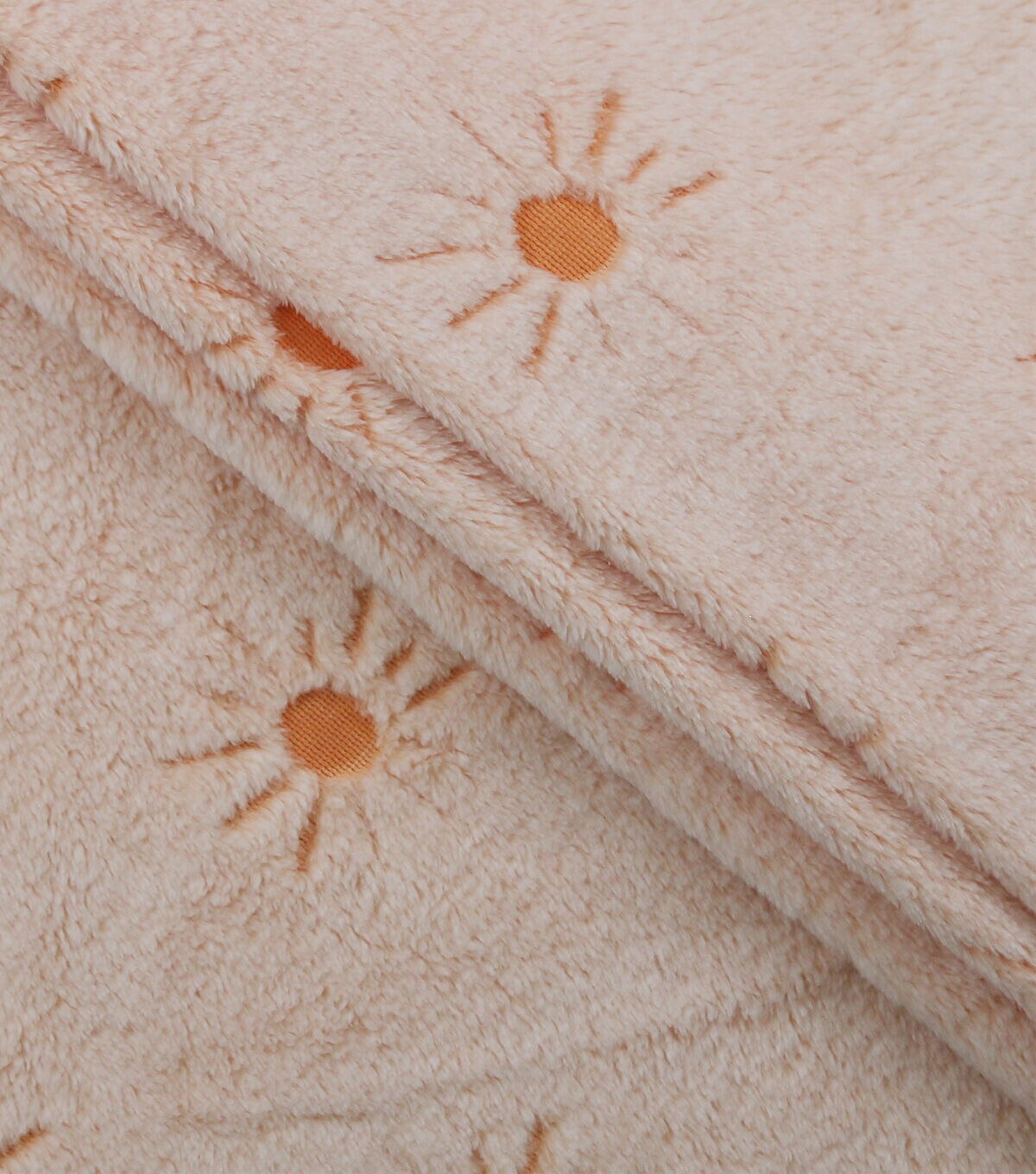 Sew Lush Sun Orange Embossed Fleece Fabric