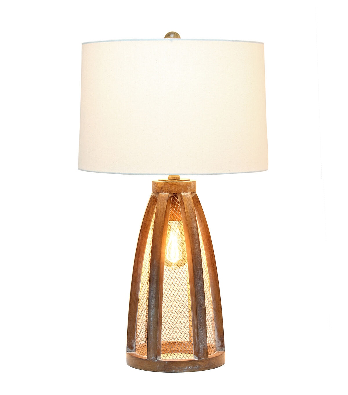 All The Rages Wooded Arch Farmhouse Table Lamp Old Wood