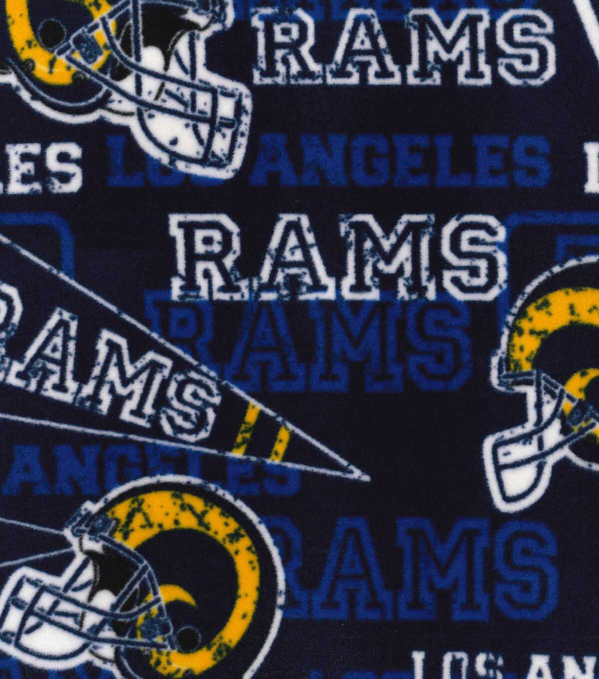 Fabric Traditions Los Angeles Rams Fleece Fabric Retro