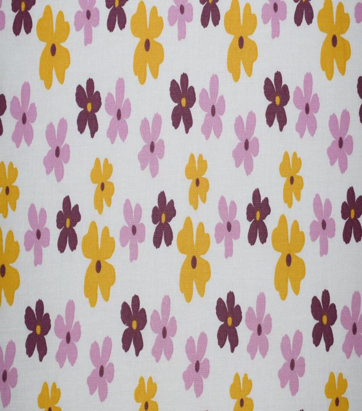 Apricot Floral on White Quilt Cotton Fabric by Quilter's Showcase