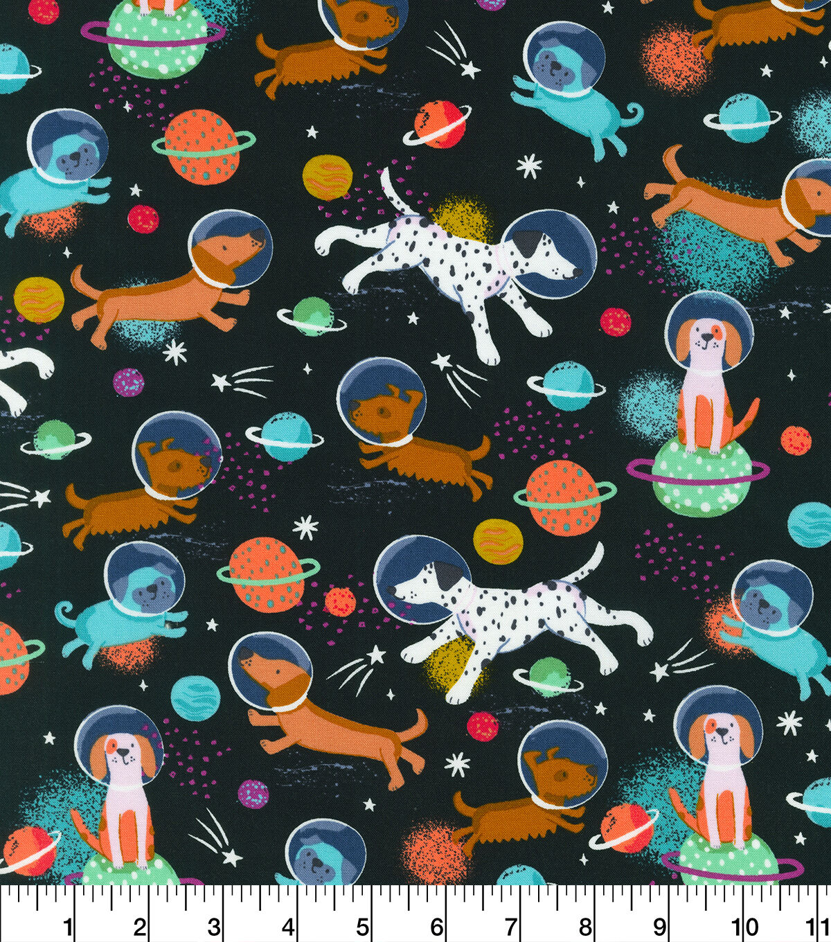 Robert Kaufman Space Tails Novelty Cotton Fabric