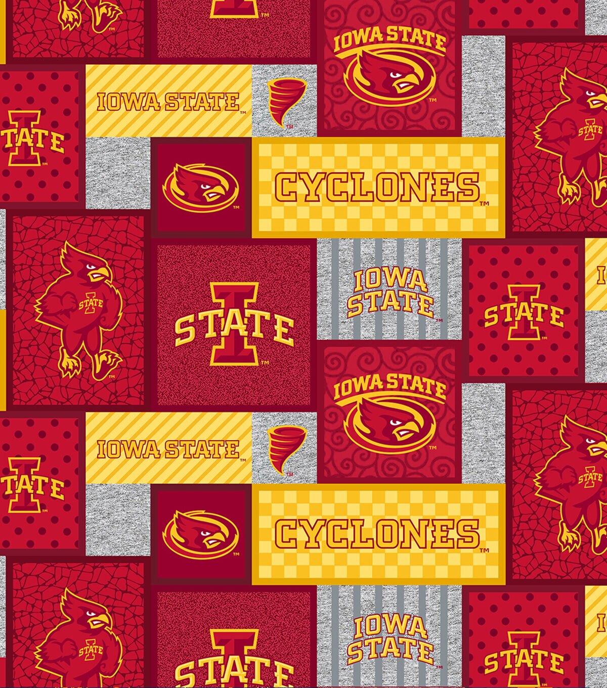 Iowa State Cyclones Fleece Fabric College Patch
