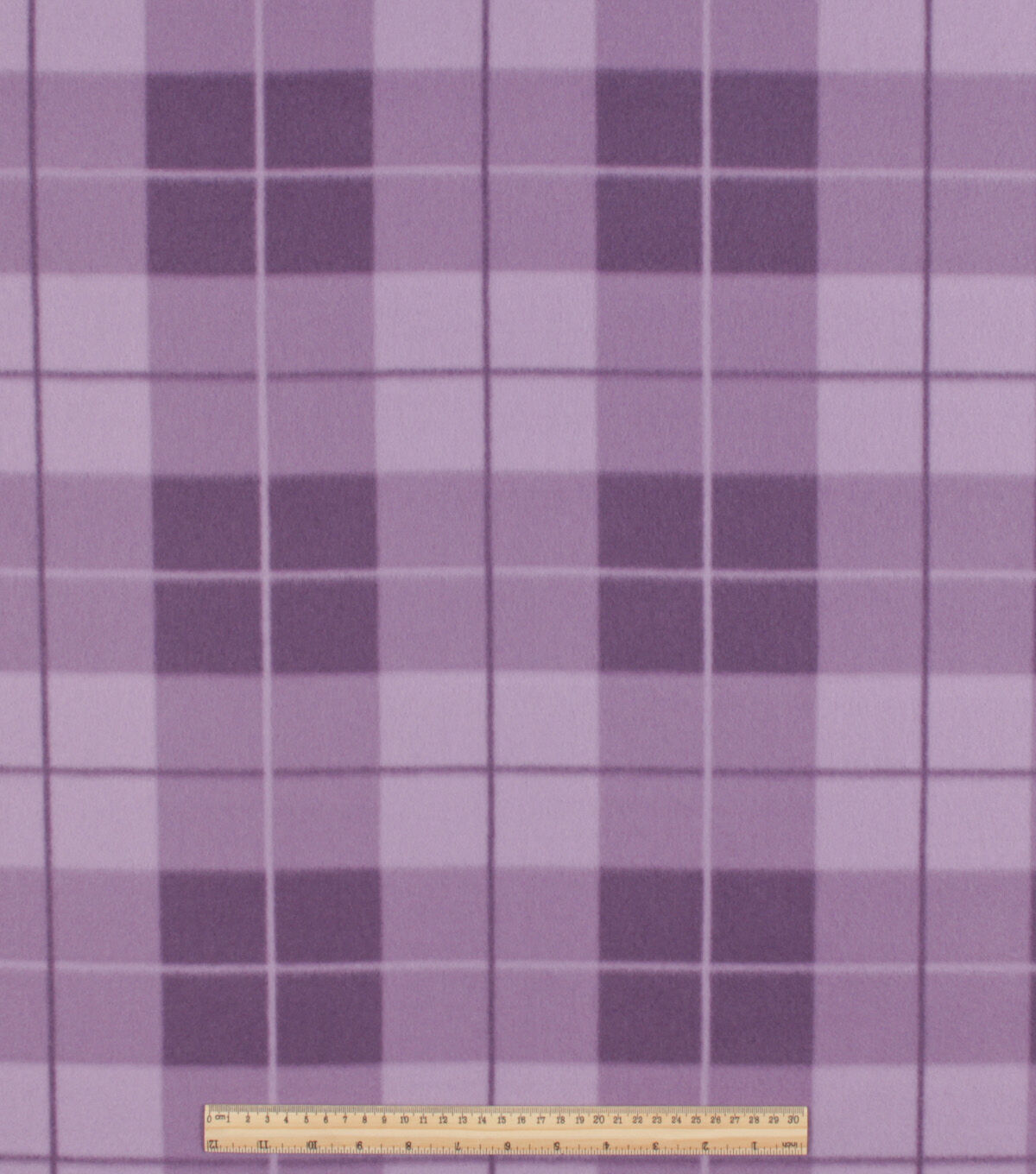 Purple Box Plaid Blizzard Prints Fleece Fabric