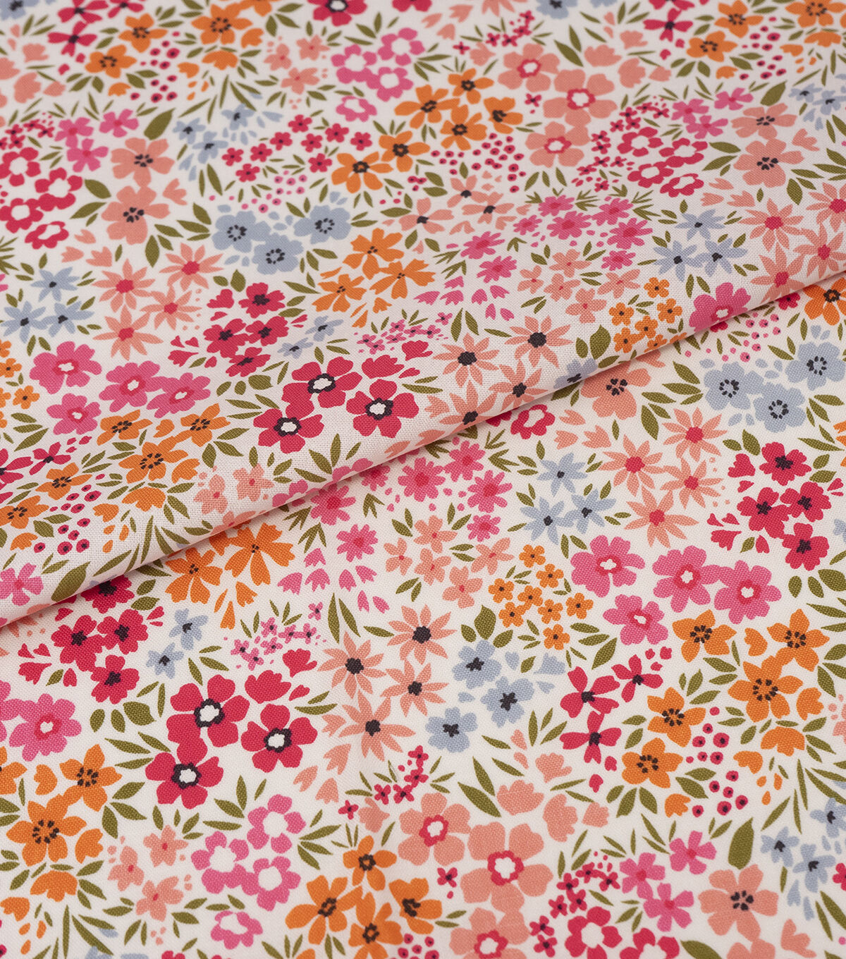 Floral on Pink Cotton Fabric by Keepsake Calico