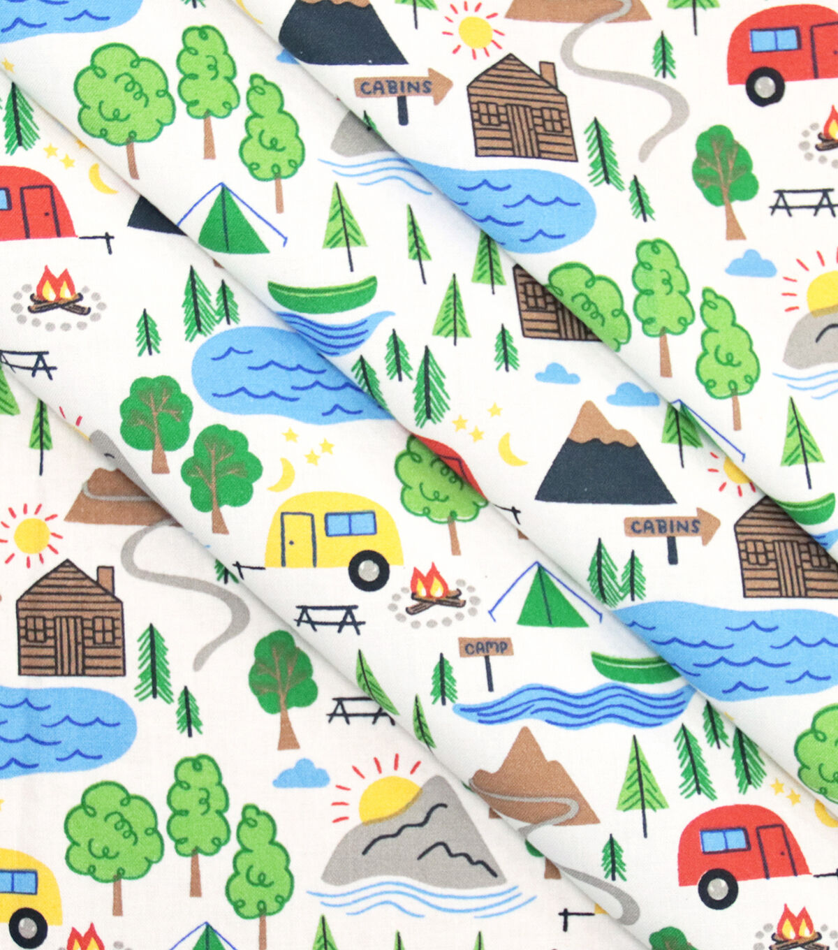 Camping Essentials Novelty Cotton Fabric