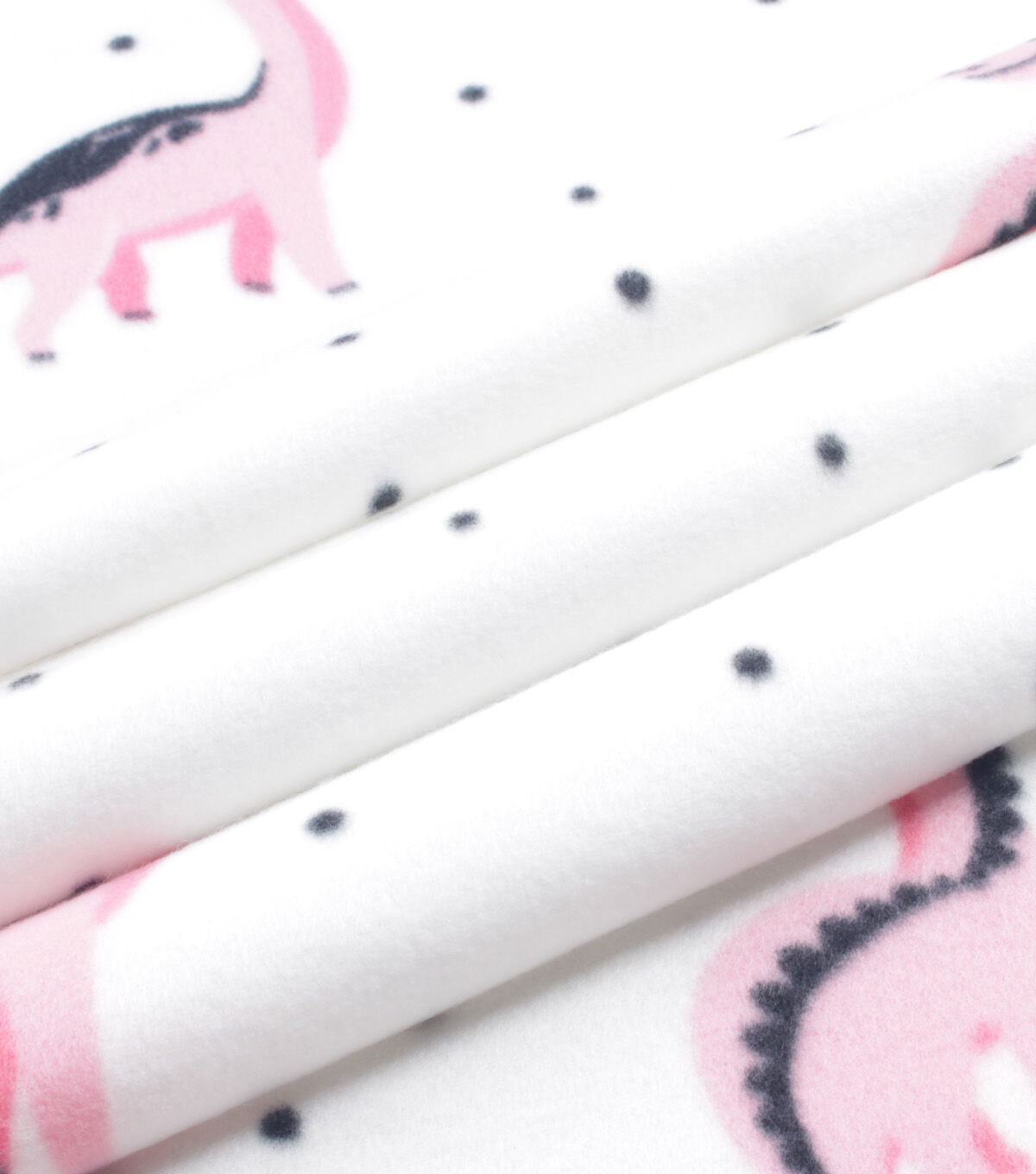 Cute Dino Blizzard Prints Fleece Fabric