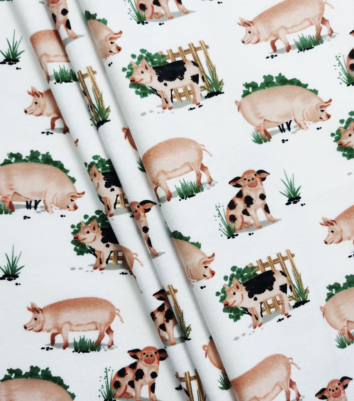 Pigs Super Snuggle Flannel Fabric