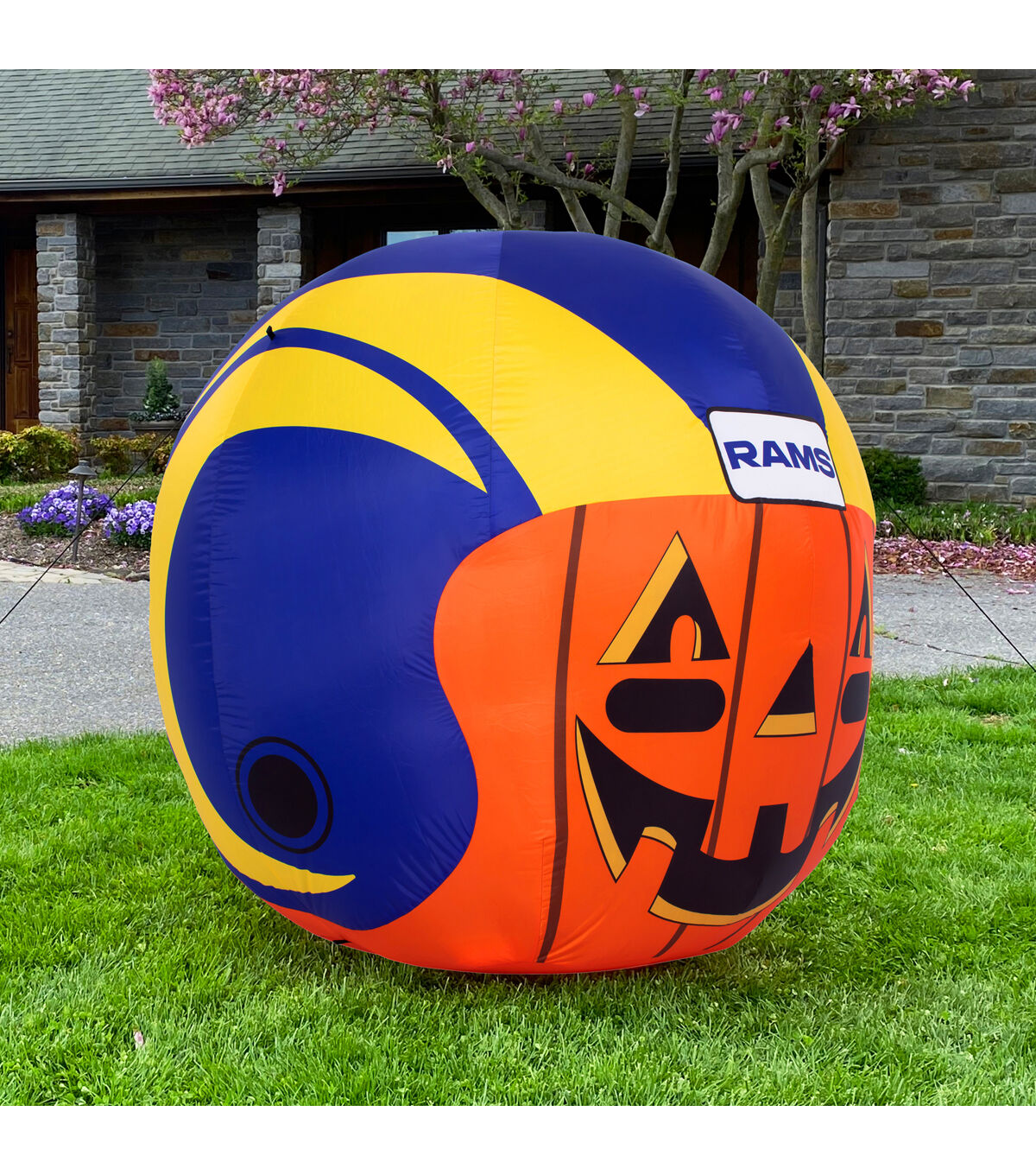 Sporticulture 4' NFL Los Angeles Rams Inflatable Jackolantern Helmet