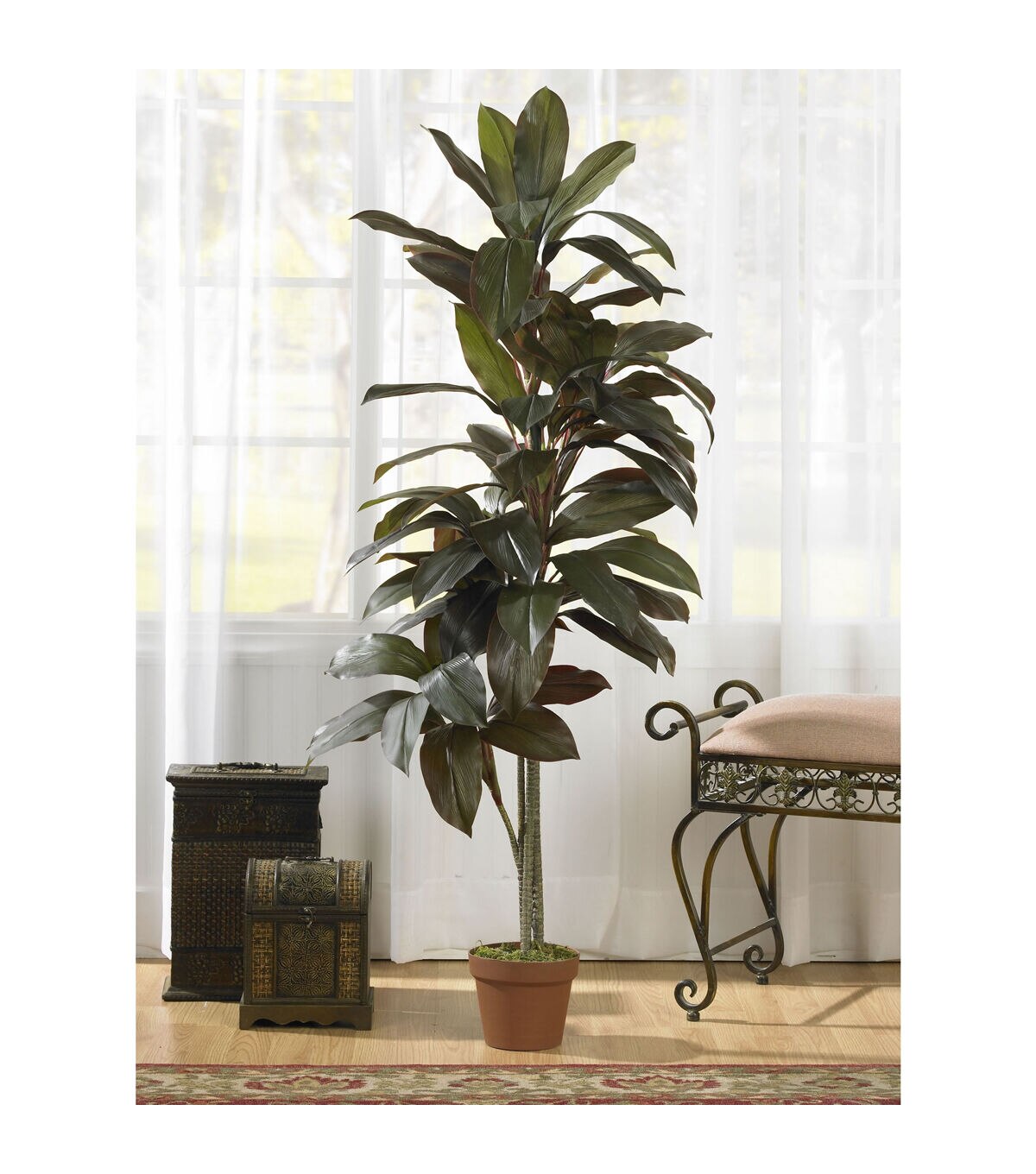 Nearly Natural 5ft. Cordyline Silk Plant (Real Touch)