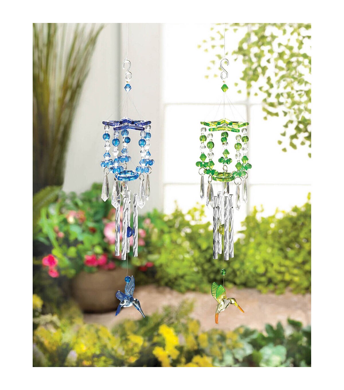 Zingz & Thingz Green Hummingbird Wind Chimes