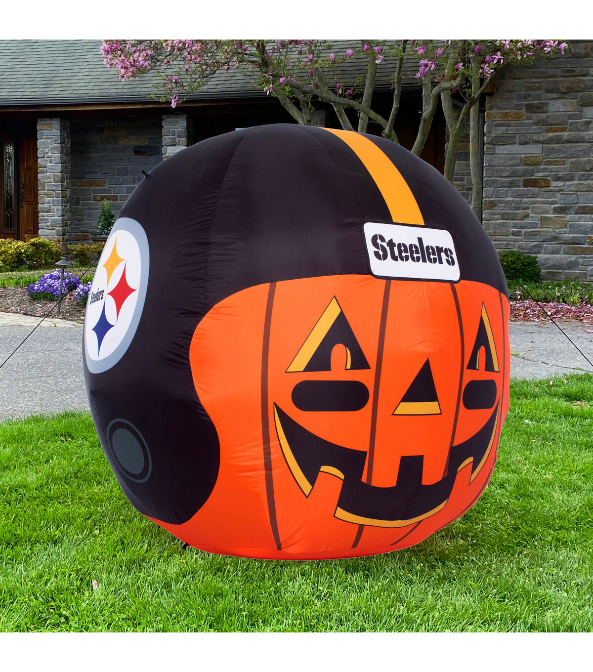 Sporticulture 4' NFL Pittsburgh Steelers Inflatable Jackolantern Helmet