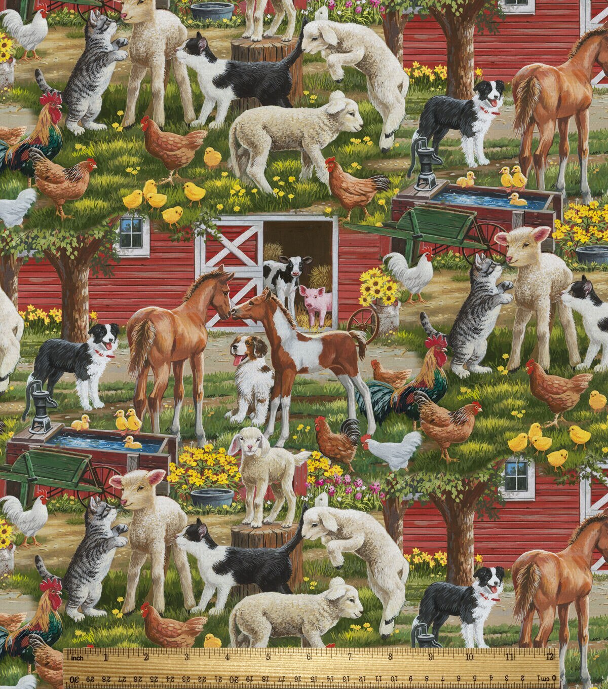 David Textiles A Happy Neighborhood Novelty Cotton Fabric