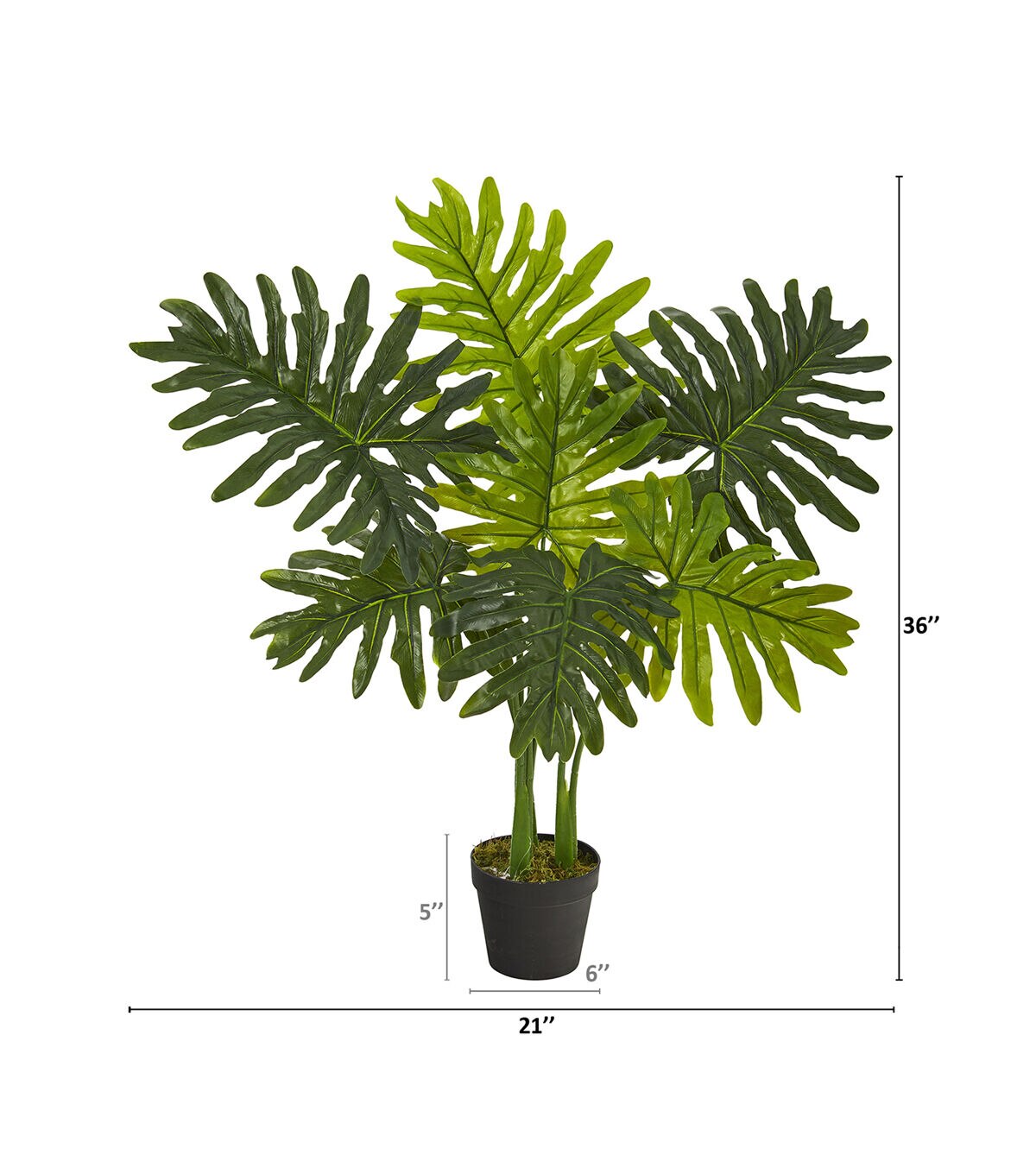 Nearly Natural 3' Real Touch Philodendron Artificial Plant