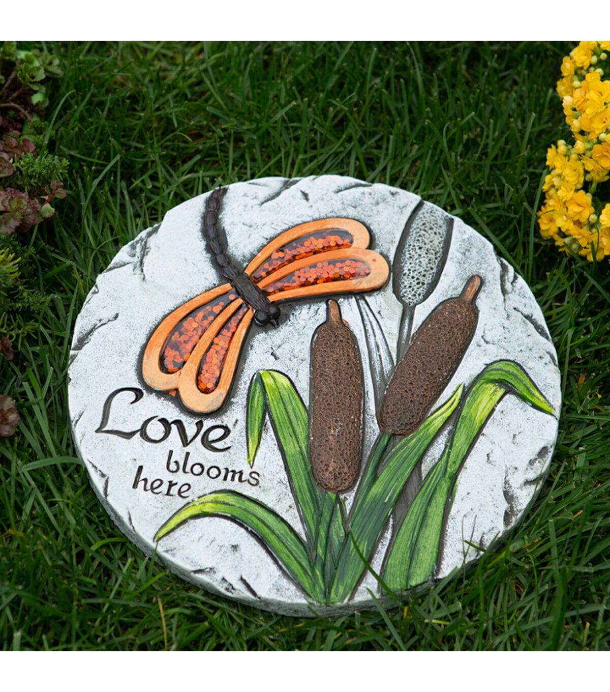 Zingz & Thingz Love Blooms Here Stepping Stone