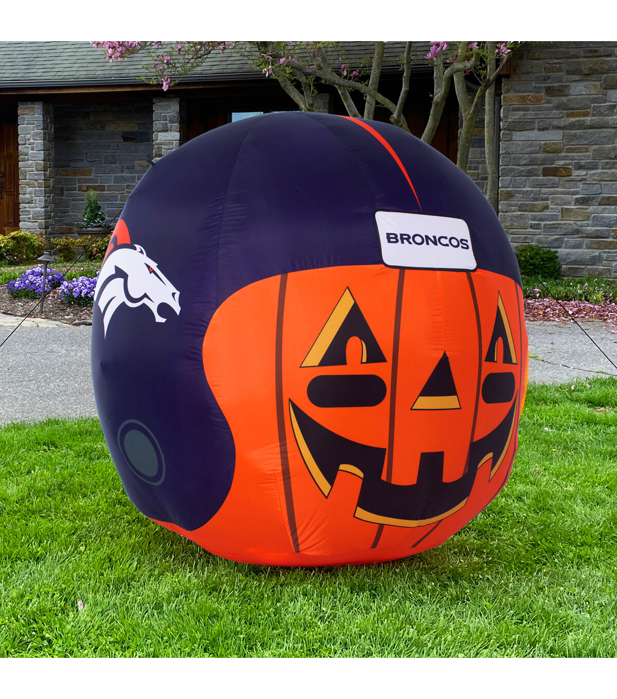 Sporticulture 4' NFL Denver Broncos Inflatable Jackolantern Helmet