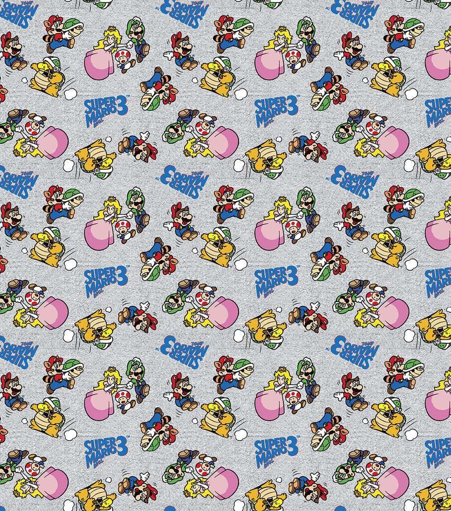 Nintendo Mario Sm3 Friends Cotton Fabric
