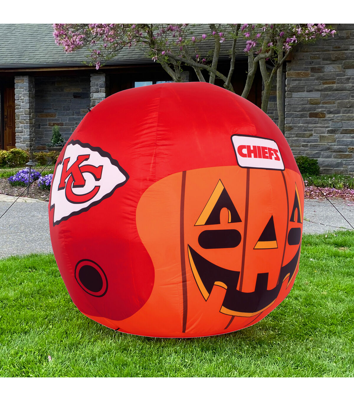 Sporticulture 4' NFL Kansas City Chiefs Inflatable Jackolantern Helmet