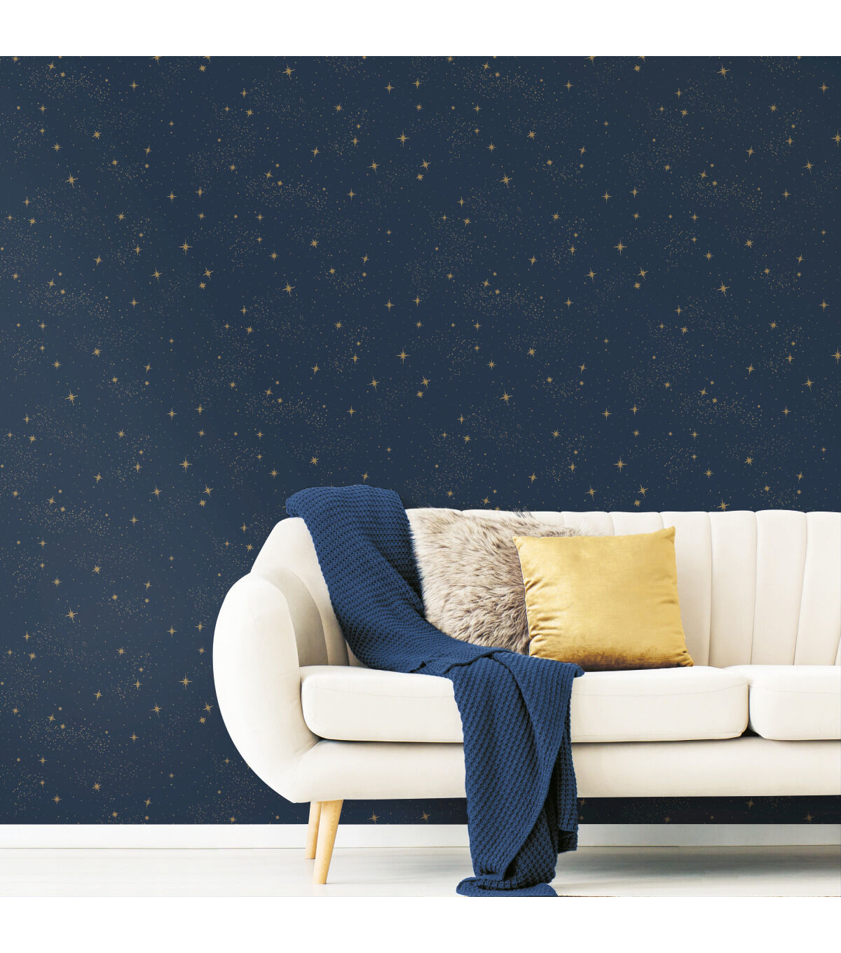 RoomMates Wallpaper Dark Blue Upon a Star
