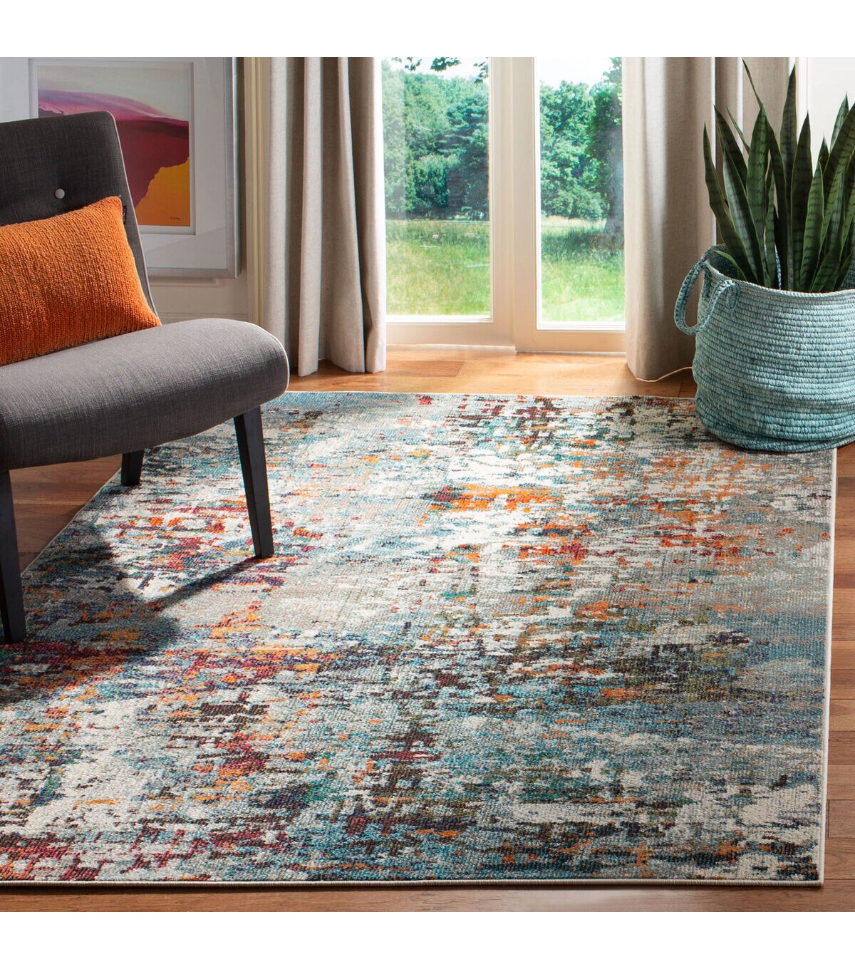 Safavieh Madison 471 Grey / Blue 3' X 5' Sm. Rectangle