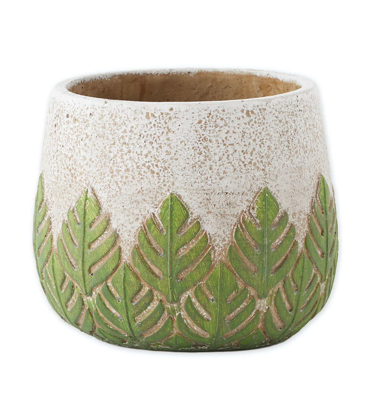 Zingz & Thingz 2ct Multi Sized Greek Leaves Cement Flower Pots