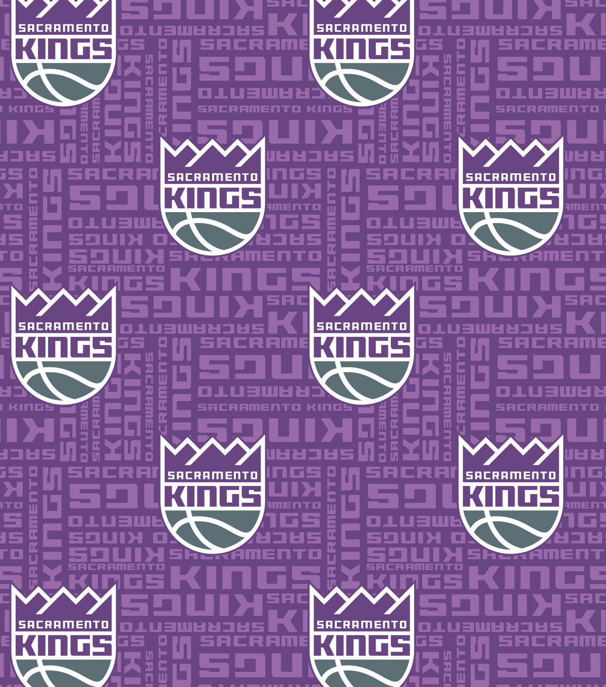 Sacramento Kings Toss Wordmark NBA Fleece Fabric