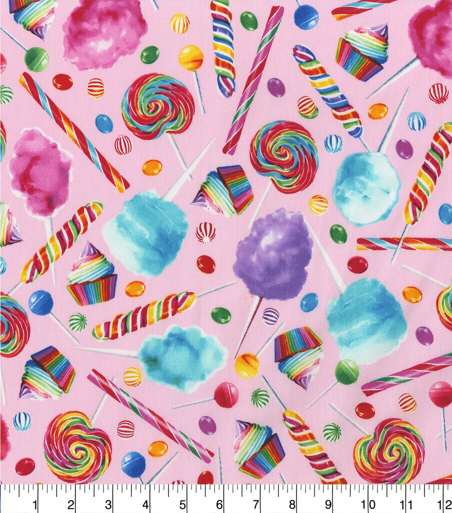 Hi Fashion Rainbow Candy Mixed Novelty Cotton Fabric