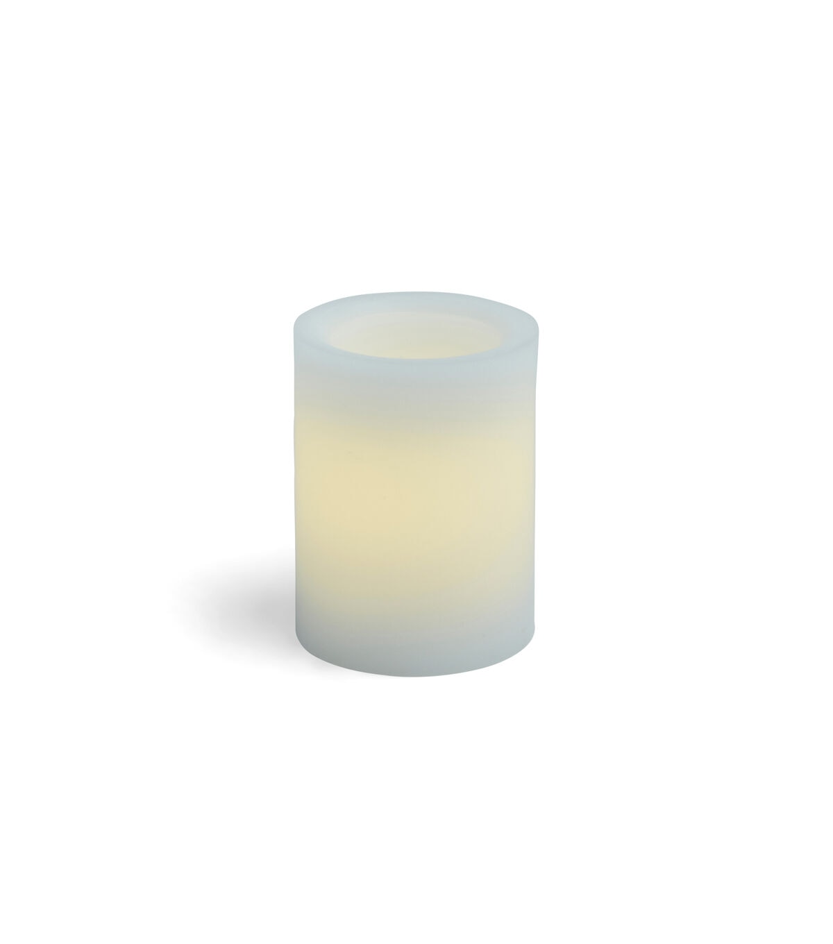 Flameless 3''x4'' White LED Smooth Pillar Candle