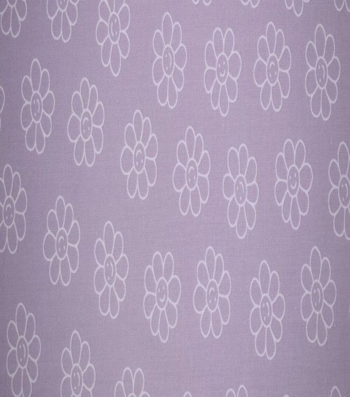 Happy Floral on Lilac Quilt Cotton Fabric by Quilter's Showcase