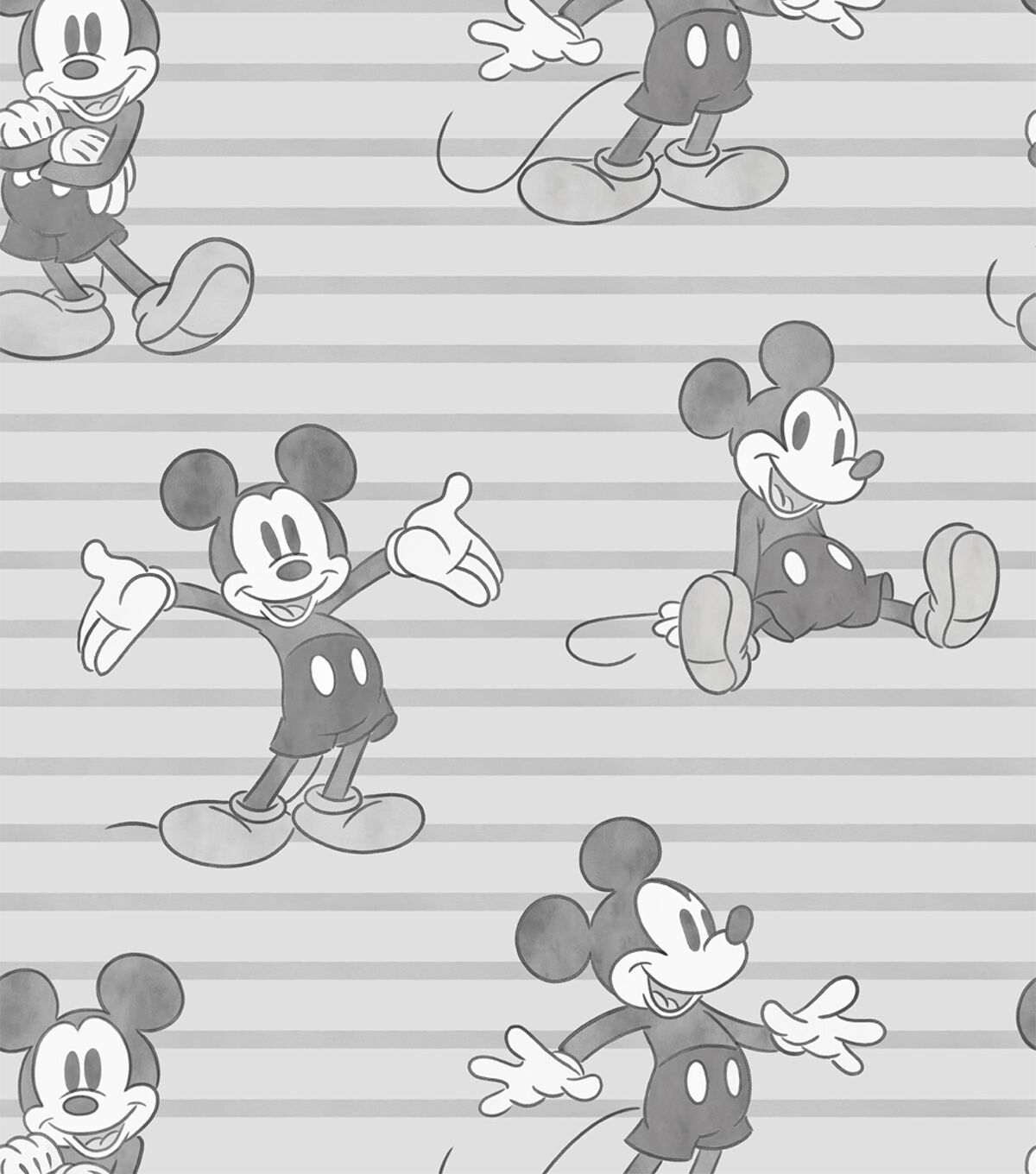 Mickey Drawn Toss Disney Fleece Fabric